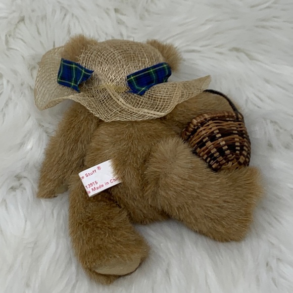 Collectible Bear With Bow Tie, Basket, & Hat - Picture 5 of 12